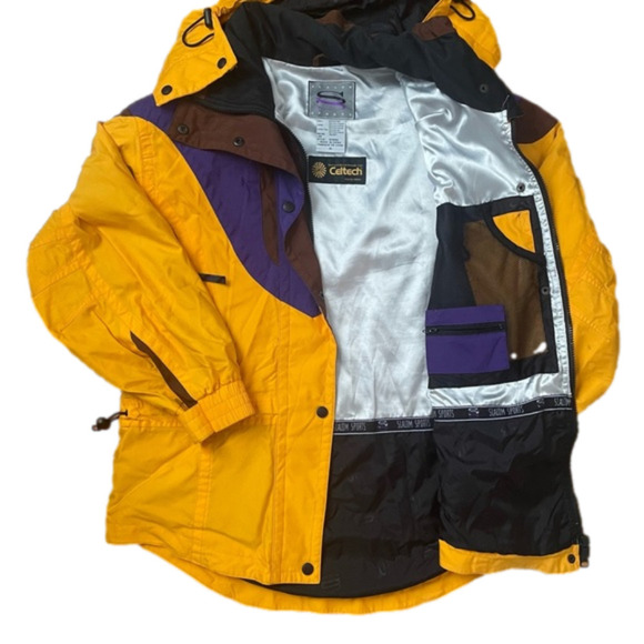 VINTAGE 90 Slalom Sports Ski Snowboarding Winter Full Zip Jacket Women's Size 10 - Picture 3 of 9